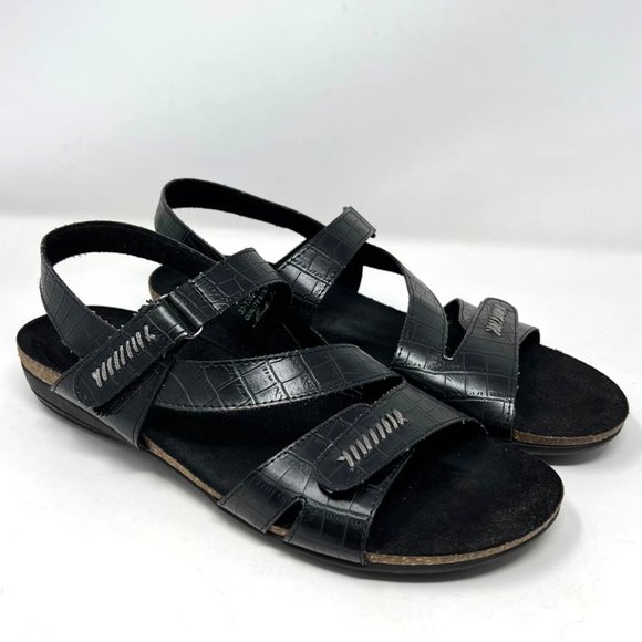 Easy Street Women's Winnie 30-1302 Strap Sandal Black Adjustable Size 10M‎ - Picture 3 of 8